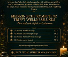 Flyer Massage Physiotherapie Uhrmeister