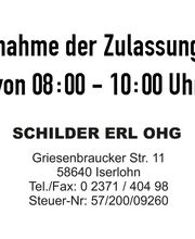 Autoschilder & Zulassungen Erl Iserlohn Bild 1