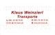 Klaus Weinzierl - Transporte