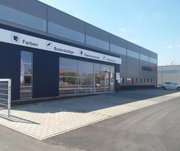Standortbild Eingang MEGA eG Bautzen, Großhandel für Maler, Bodenleger und Stuckateure