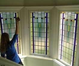 Glas in lood in trappenhuis