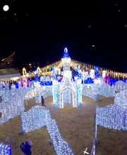 Jeder der zum Schloss gelangen will muss sich durch ein mystisches Labyrinth aus einem spektakulären Lichtermeer kämpfen.