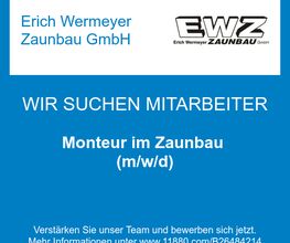 Monteur im Zaunbau (m/w/d)