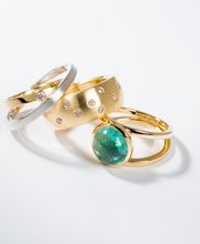 Ringe mit Brillanten und Turmalin