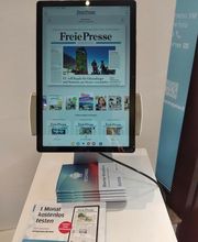 Auf unseren Tablets können Sie Freie Presse digital lesen. Im Shop erhalten Sie eine Beratung zum Digital-Abo. Die Mitarbeiter freuen sich auf Ihren Besuch.
