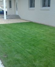 Außenanlagen Einfamilienhaus Einfassung,Treppen,Pflasterarbeiten,Rollrasen