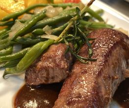 Steakgerichte in Bioqualität Restaurant Wandelbar