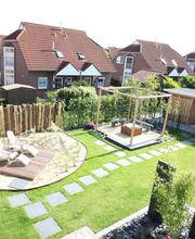 Garten im Ferienhaus Deichkörnchen Neßmersiel www.nord-sterne.de