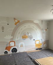Kinderzimmer Tapezierung