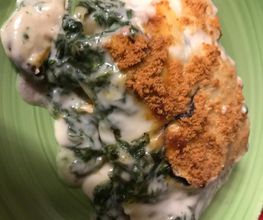 Lachslasagne mit Spinat und Parmesan- Bechamel-Soße