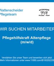 Pflegehilfskraft Altenpflege (m/w/d)