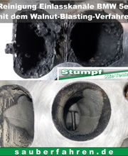 Reinigung Einlasskanäle mit Walnut-Blasting