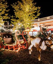 Tagesausflug in Schleswig Holstein. Shoppingausflug in das Designer Outlet Neumünster. Designer Marken zu Outlet Preisen; Weihnachtsgeschenke shoppen, festliche Atmosphäre, Weihnachtslounge, Glühwein, Crepe, Burger & Pommes, Rentier, Schlitten