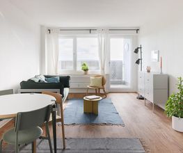 Living room with a balcony