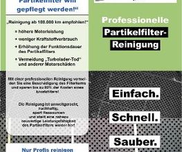 Kfz-Technik Stumpf GmbH - unser Flyer für die professionelle Rußfilterreinigung