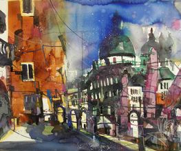Venedig. Aquarell auf Bütten, 56 x 76 cm, von Andreas Mattern ©