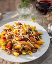 MUNDFEIN vegane Pasta Vaike mit pflanzlichem Hackfleiisch von Redefine Meat