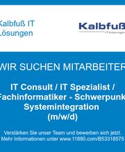 IT Consult / IT Spezialist / Fachinformatiker - Schwerpunkt Systemintegration (m/w/d)