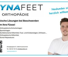 DynaFeet Orthopädie Region Lenzburg. Ihr Spezialist für Schuheinlagen - Spezialschuhe und Schuh-Reparaturen im Kanton Aargau. Bild 11