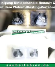 Reinigung Einlasskanäle mit Walnut-Blasting