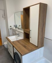 Waschtischanlage mit Waschmaschinen Umbau