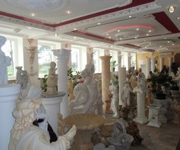 Innen Ausstellung Säulen, Garten Skulpturen, Pflanzkübel, Innen Gipsstuck und Gipssäulen