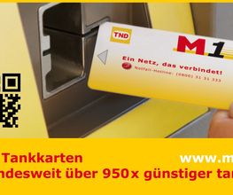 Mit der M1 Tankkarte tanken Firmen und Privatkunden immer günstig, bundesweit an über 950 Tankstellen.