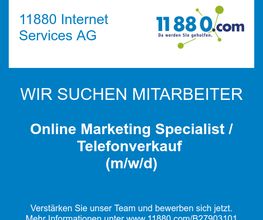 Online Marketing Specialist / Telefonverkauf (m/w/d)