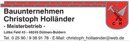 Bauunternehmen Christoph Holländer logo