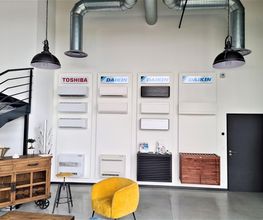 Show room Qualis énergies à Fabrègues. Espace climatisations réversibles