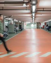intérieur du parking Charléty Coubertin à Paris