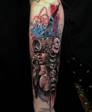 Camera Girl with flowers by Niloy