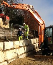 construire un mur de pierre