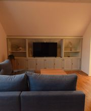 Der Wohnraum unserer Suite mit großer und sehr bequemer Schlafcouch, Zugang zum Tageslichtbad und zum seperatem Schlafraum.