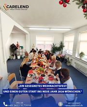 Weihnachtsfeier 2025 der CareLend Bildungsgesellschaft mbH mit internationalen Pflegefachkräften, Teilnehmern von Anpassungslehrgängen und Mitarbeitern in Weißenfels.