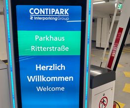 Parkhaus Ritterstraße Bielefeld Einfahrtsdisplay
