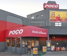 Eingang des POCO Marktes in Mannheim