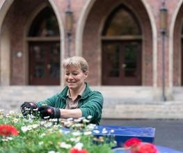 Gartenpflege im Krankenhaus
