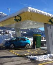 E-Ladestation in Thusis; bedacht; schneebedeckt;
2 x CCS-Combo, max. 150kW
1 x CHAdeMO, max. 50kW