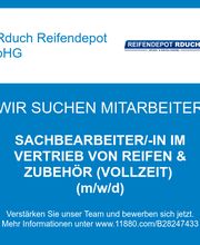 SACHBEARBEITER/-IN IM VERTRIEB VON REIFEN & ZUBEHÖR (VOLLZEIT) (m/w/d)
