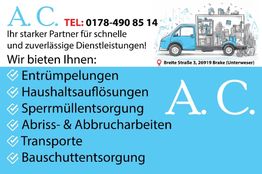 A.C.Service Entrümpelung und gebäude Reinigung Abriss & Abbruch Transport