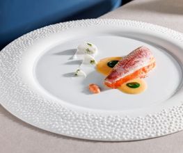 red mullet, seafood mayonnaise, lime and sea fennel from chef Salvatore Bianco menu at La Terrazza