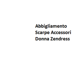 Abbigliamento Scarpe Accessori Donna Zendress logo