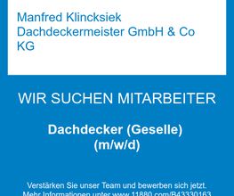 Dachdecker (Geselle) (m/w/d)