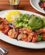 Shrimp Kabob: Five Jumbo Shrimp Skewered with Grilled Vegetables