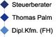 Dipl.-Kfm. Thomas Palm Steuerberater