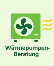 Symbolgrafik einer Wärmepumpe für Beratungsdienstleistungen