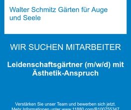 Leidenschaftsgärtner (m/w/d) mit Ästhetik-Anspruch