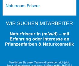 Naturfriseur:in (m/w/d) – mit Erfahrung oder Interesse an Pflanzenfarben & Naturkosmetik
