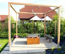 Garten im Ferienhaus Deichkörnchen Neßmersiel www.nord-sterne.de